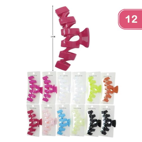 ZIG ZAG HAIR CLIP (12 UNITS)