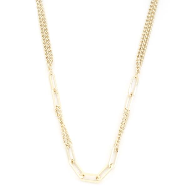 SODAJO LONG OVAL LINK GOLD DIPPED NECKLACE