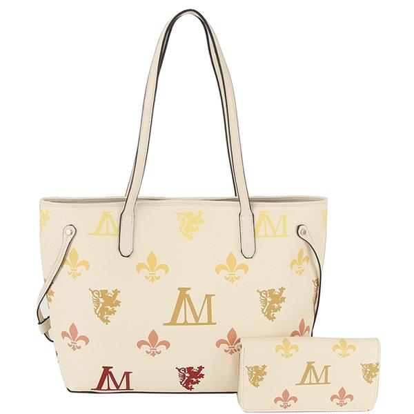 2IN1 PRINTED SHOULDER TOTE BAG W WALLET SET