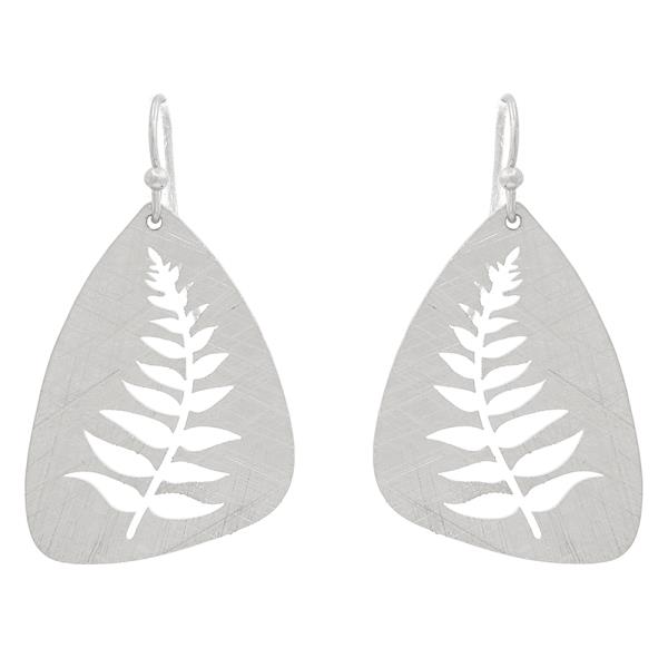 OPEN LEAF SHAPE HOOK EARRING