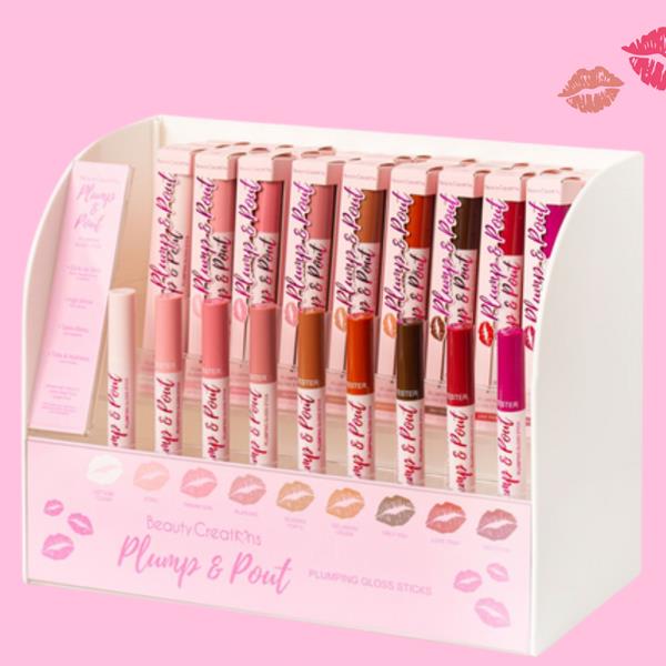 BEAUTY CREATIONS PLUMP & POUT LIP PLUMPER ACRYLIC DISPLAY