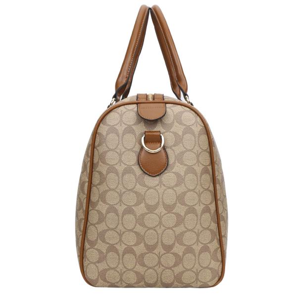 ROUND PATTERN TOTE BOSTON BAG WITH CROSSBODY