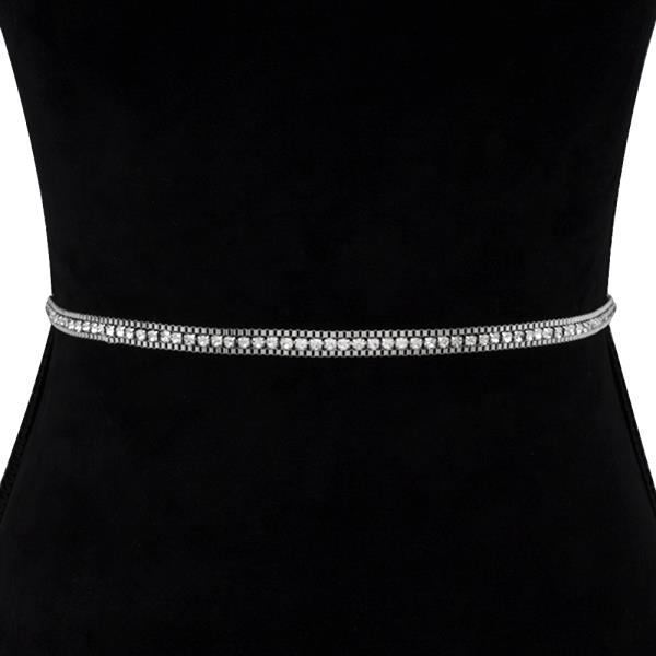 RHINESTONE LAYER METAL BELT