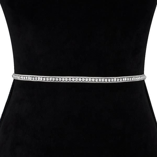 RHINESTONE LAYER METAL BELT