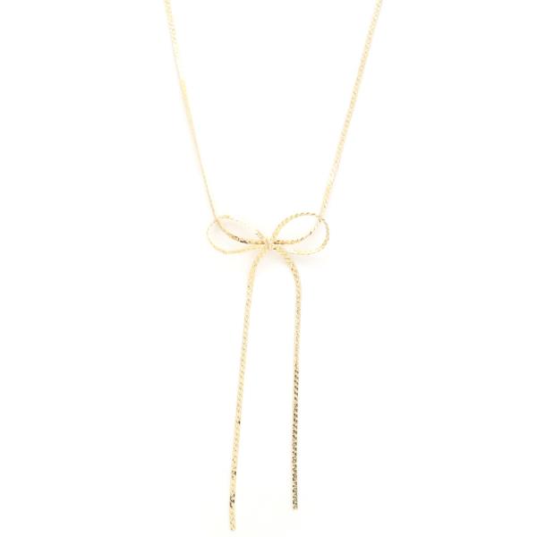 SODAJO BOW GOLD DIPPED NECKLACE