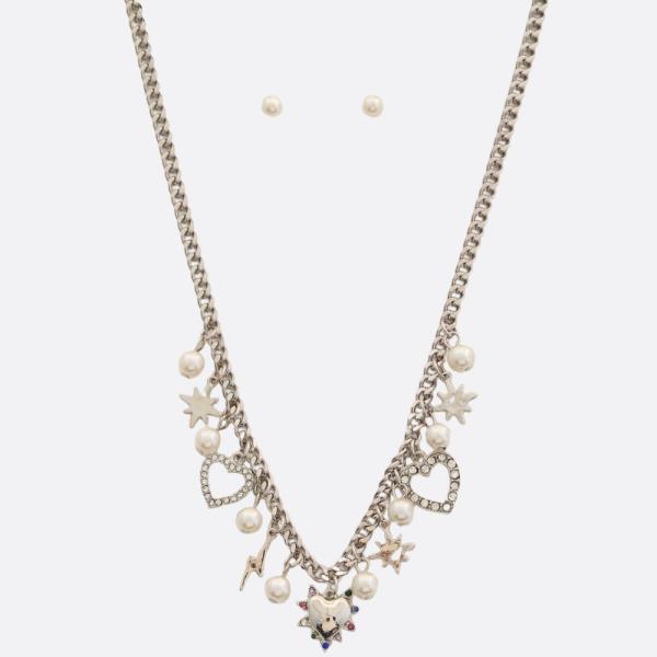 METAL MULTI CHARM NECKLACE