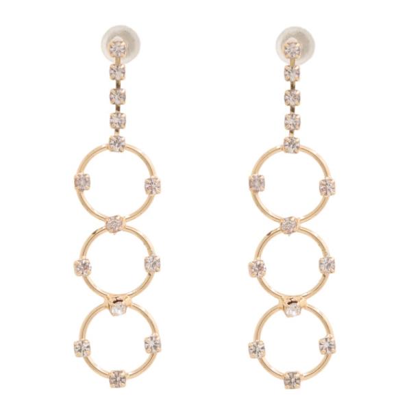 SODAJO GOLD DIPPED METAL ROUND EARRING