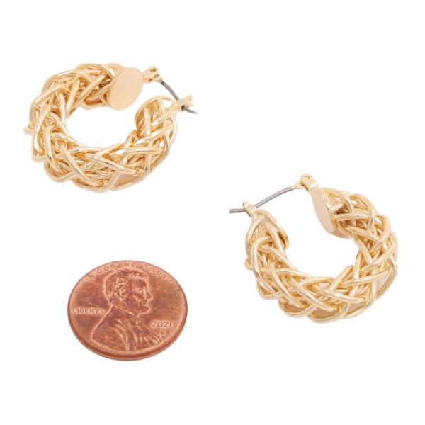 SODAJO GOLD DIPPED HOOP EARRING