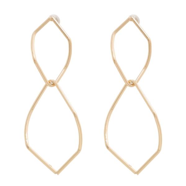 SODAJO GOLD DIPPED DOUBLE OVAL EARRING