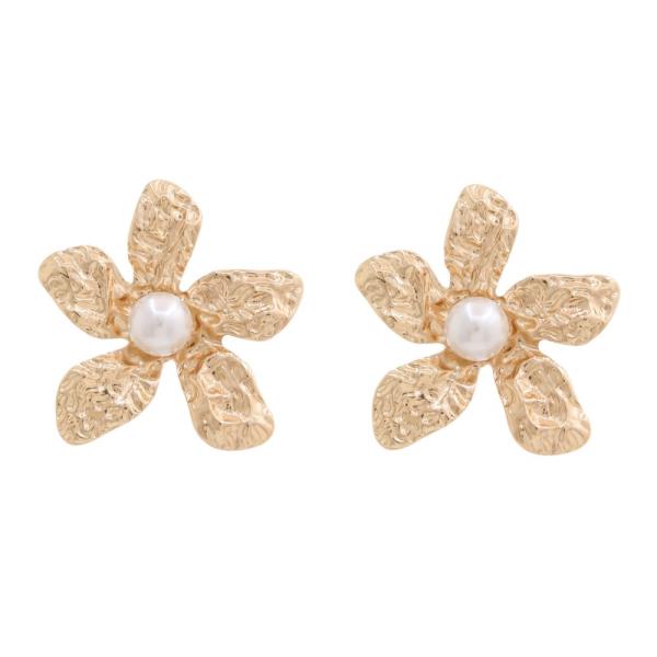 SODAJO GOLD DIPPED FLOWER EARRING