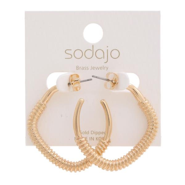 SODAJO GOLD DIPPED HOOP EARRING