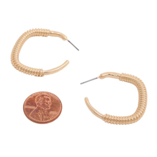 SODAJO GOLD DIPPED HOOP EARRING