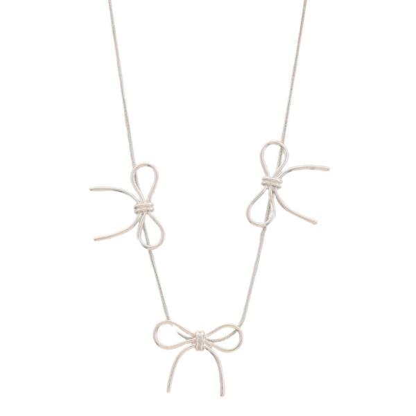 SDJ METAL CHAIN RIBBON NECKLACE