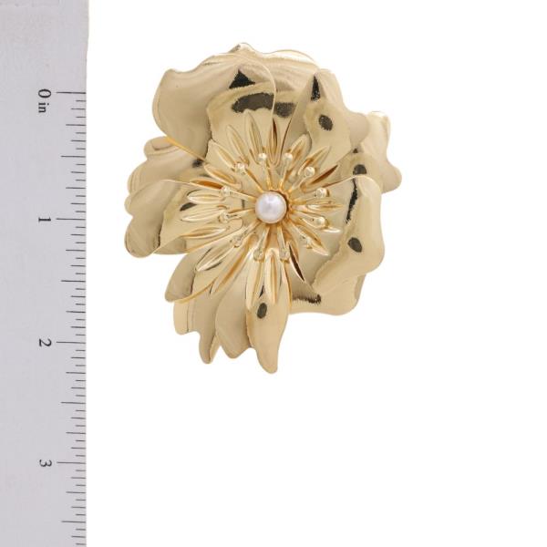 SDJ METAL FLOWER POST EARRING