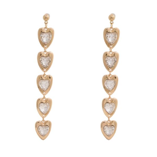 SDJ STONE HEART DROP EARRING