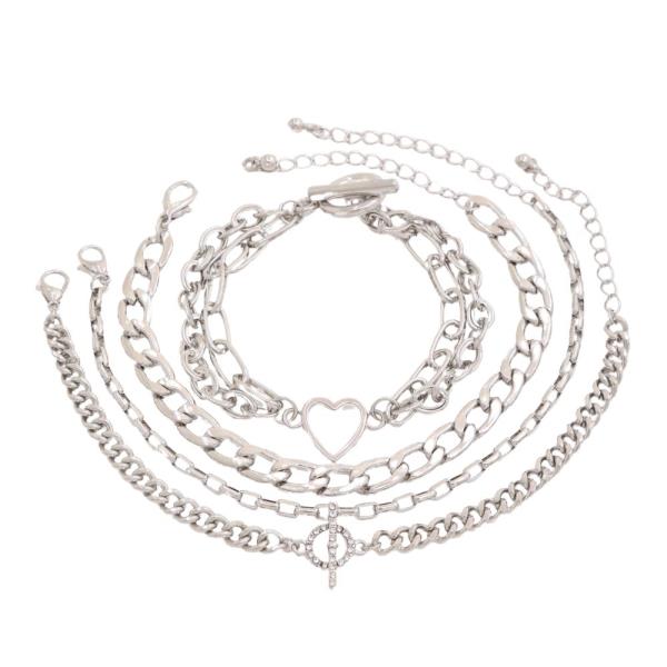 SDJ MULTI METAL CHAIN BRACELET SET