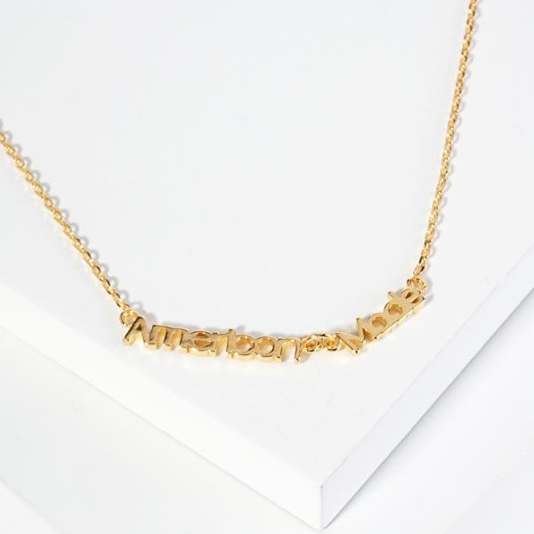 18K GOLD RHODIUM DIPPED AMERICAN MADE NECKLACE