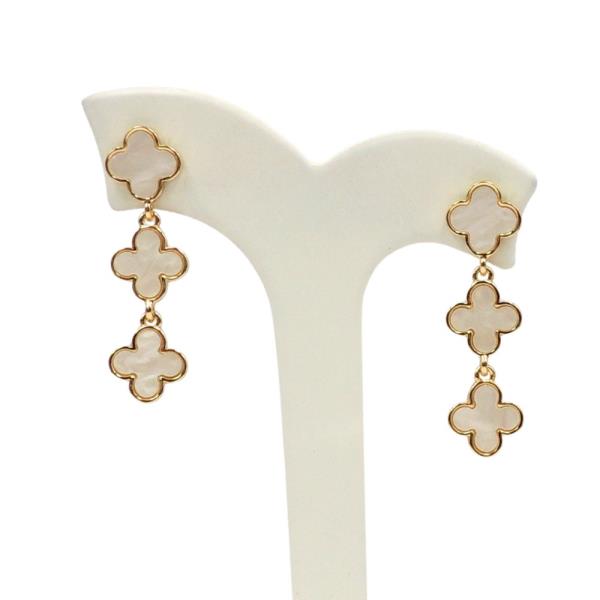 TRIPLE CLOVER DROP EARRING