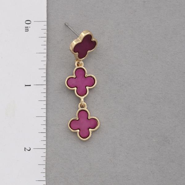 TRIPLE CLOVER DROP EARRING