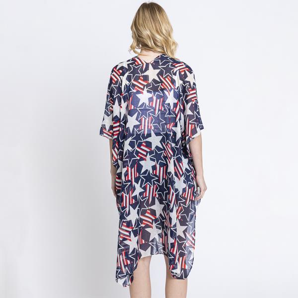 AMERICAN FLAG STAR KIMONO