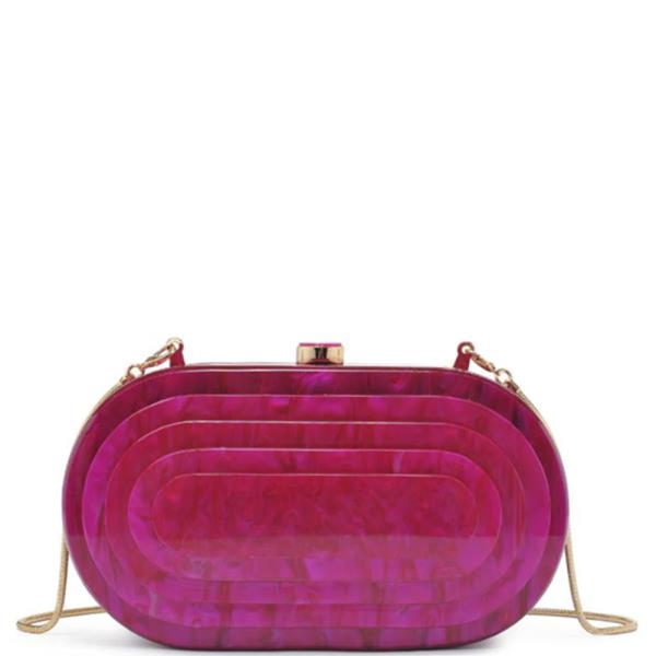 ART MARBLED ACETATE DECO DESIGN JIMBERLY EVENING BAG