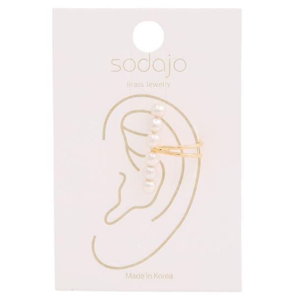 SODAJO BRASS METAL EAR CUFF EARRING