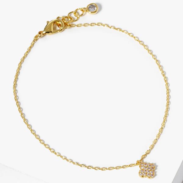 GOLD DIPPED CZ CLOVER PENDANT NECKLACE