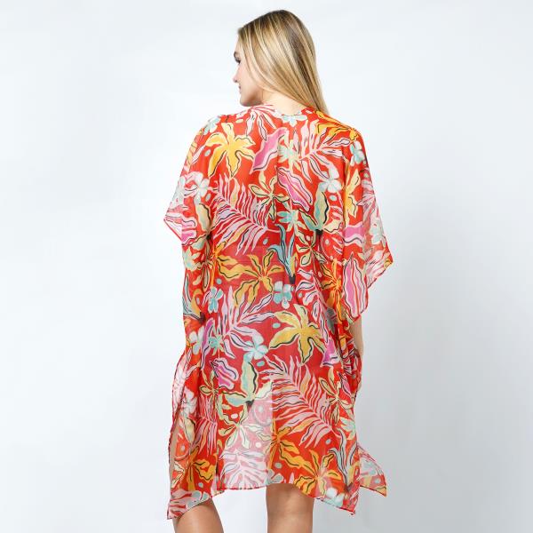 TROPICAL PRINT KIMONO