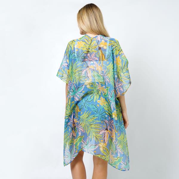 TROPICAL PRINT KIMONO