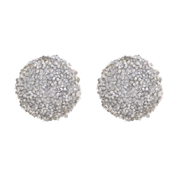 GLITTER RHINESTONE POST EARRING