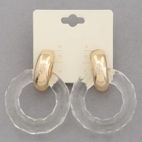 CLEAR ROUND POST EARRING