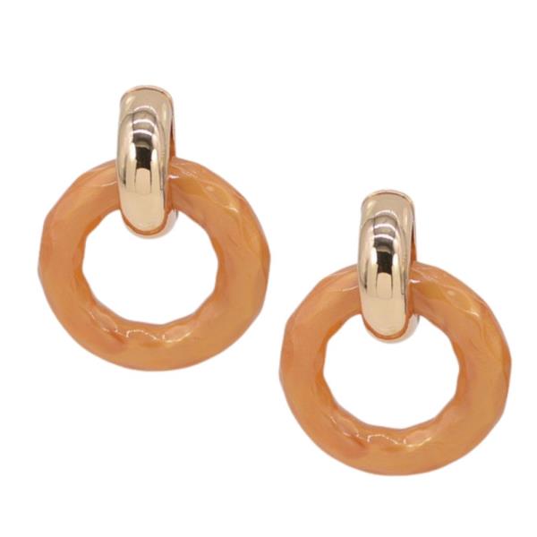 CLEAR ROUND POST EARRING