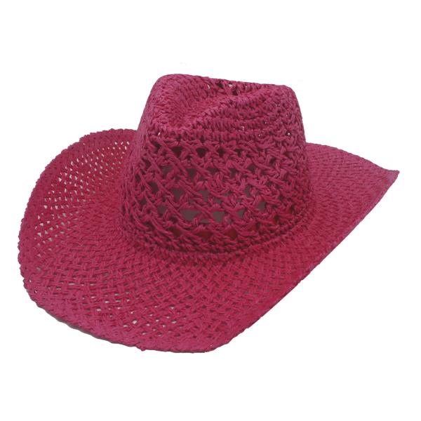 CROCHET WEAVE COWBOY FEDORA WITH STRAP