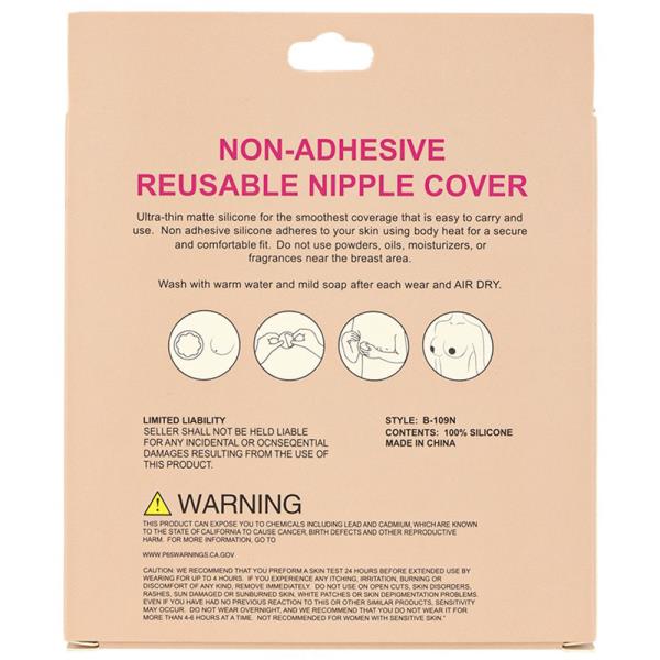 NON-ADHESIVE REUSABLE NIPPLE COVER