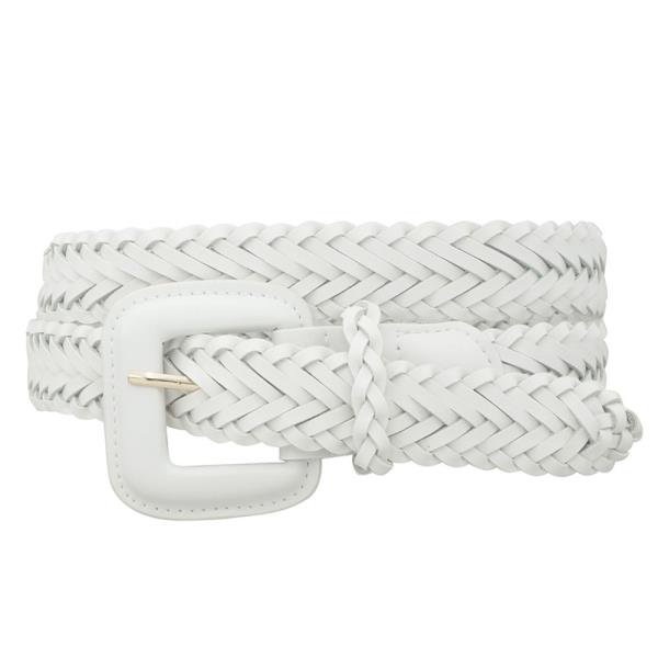 RECTANGLE COVER BUCKLE BRAID STRAP BELT