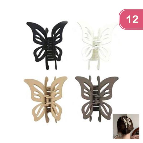 BUTTERFLY HAIR CLIP (12 UNITS)