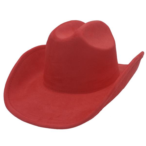 BANDLESS FAUX SUEDE COWBOY HAT
