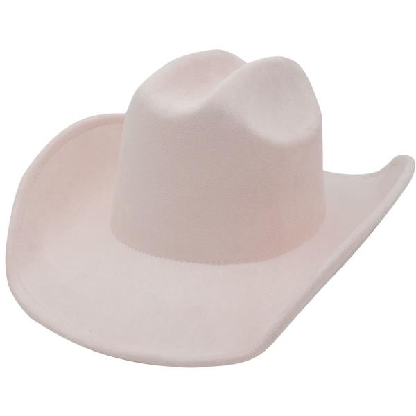 BANDLESS FAUX SUEDE COWBOY HAT