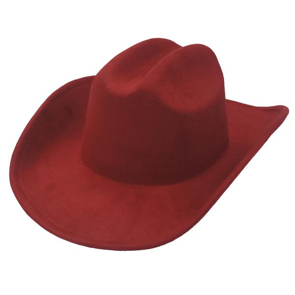 BANDLESS FAUX SUEDE COWBOY HAT