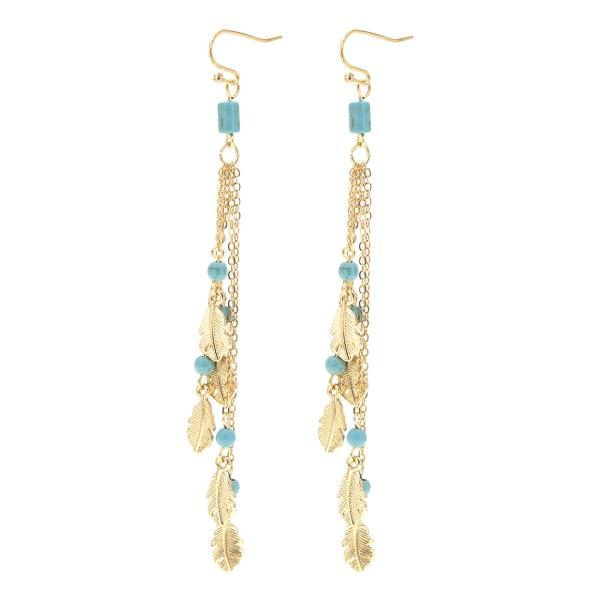 BOHO LEAVES DROP EARRING