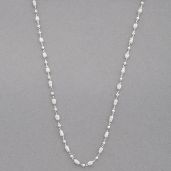 PEARL BEAD CHAIN NECKLACE