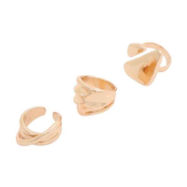 SODAJO CHUNKY METAL ASSORTED RING SET