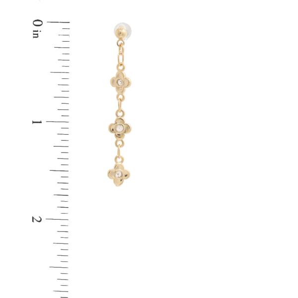 SODAJO CLOVER DANGLE GOLD DIPPED EARRING