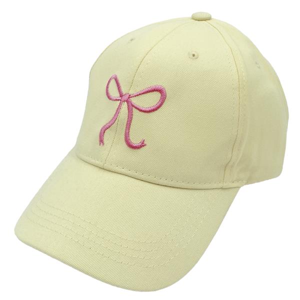 EMBROIDERED BOW BASEBALL CAP