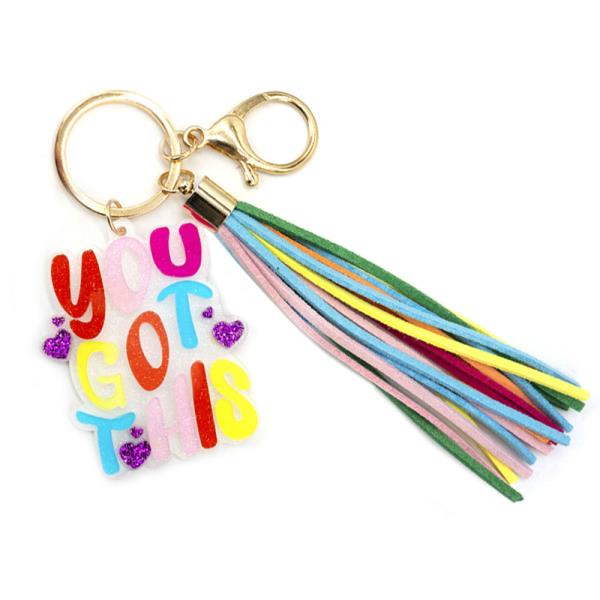 YOU GOT THIS KEYCHAIN WITH TASSEL