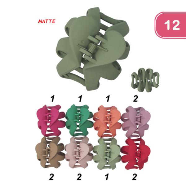 MATTE HAIR CLIP (12 UNITS)