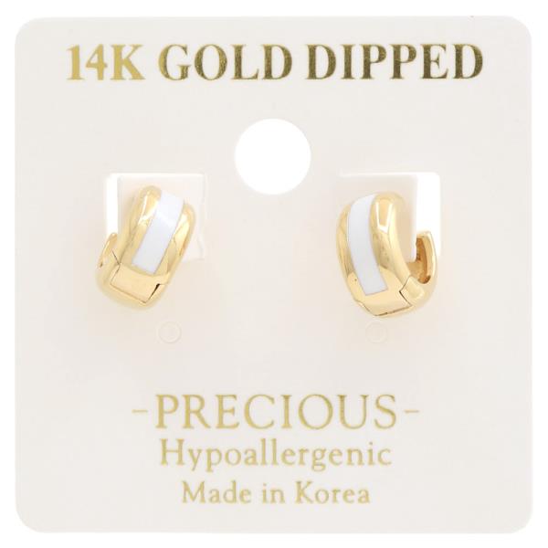 14K GOLD DIPPED HUGGIE EARRING