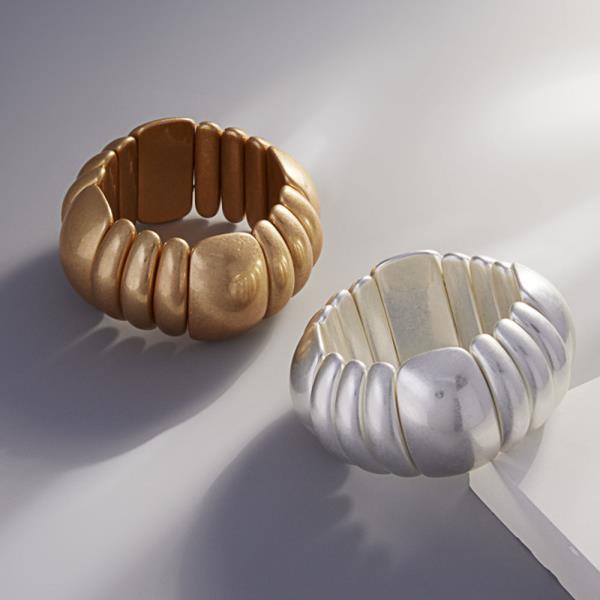 VINTAGE DOMED SHAPED CCB STRETCH BRACELET