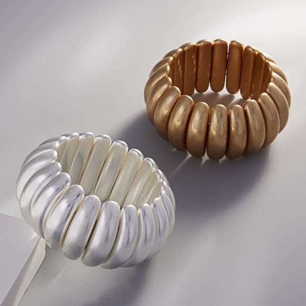 VINTAGE DOMED SHAPED CCB STRETCH BRACELET