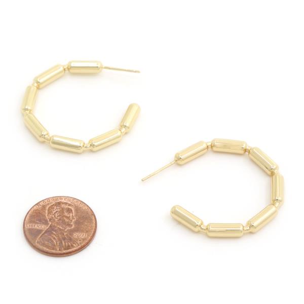 OPEN HOOP GOLD DIPPED EARRING